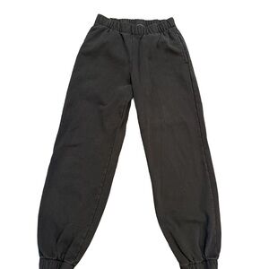 Brandy Melville Sweatpants Black Women One Size S/M Jogger Elastic Waist Cuffs